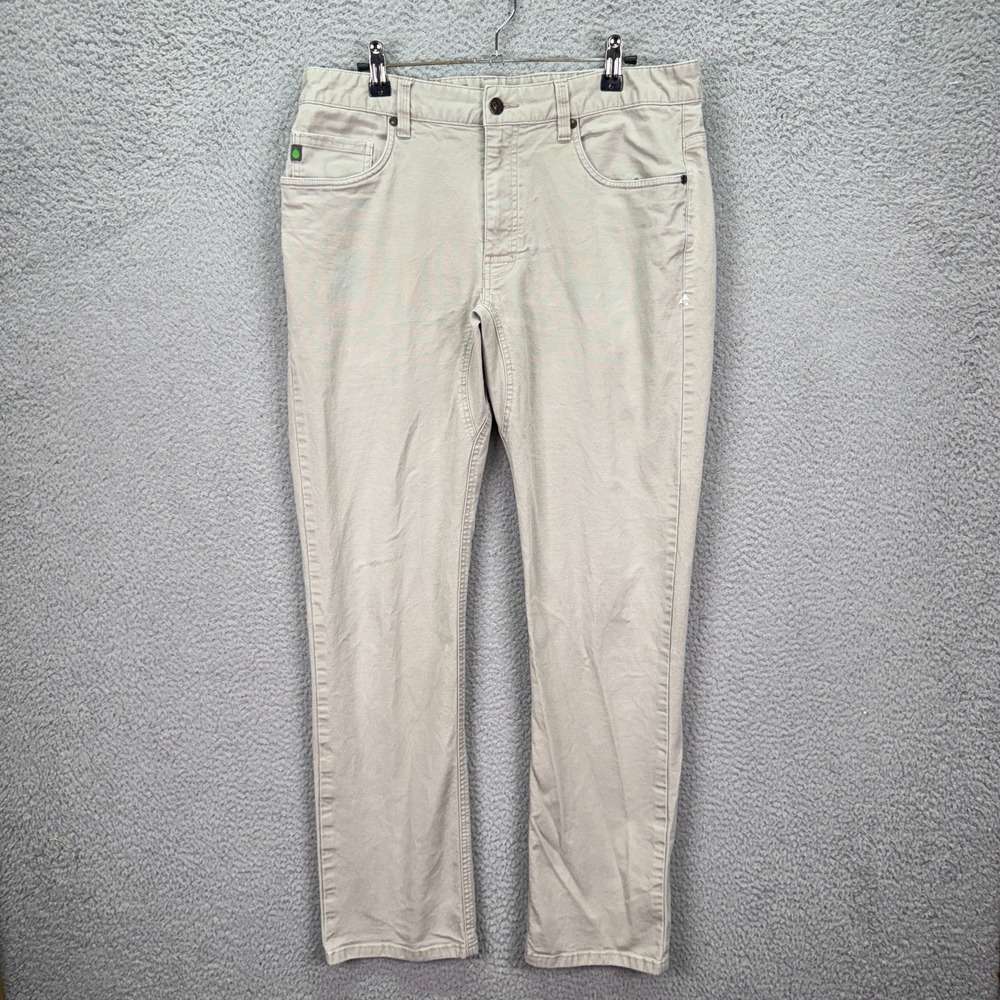 Stio Pants Men 33R Beige Stretch Rivet Canvas Organic Stretch Athleisure Outdoor